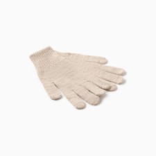 Angora wool gloves, beige color, rr 18