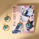 Earrings with rings "Blave with happiness"