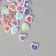 Beads for creativity plastic "Drawn Heart" White-color set 30 pcs 0.8x0.4 cm