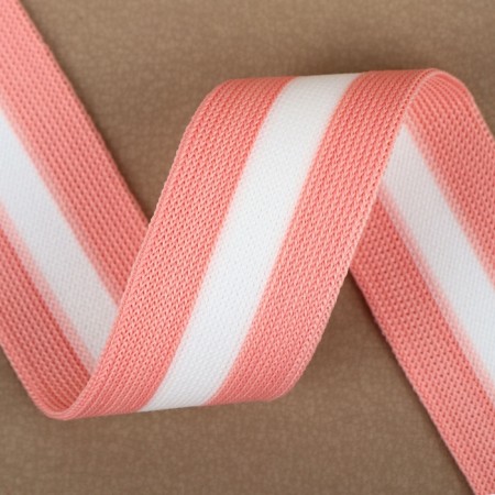 Braid knitted lamps 30 mm, 9.1 ± 0.5 m, pink/white color-1