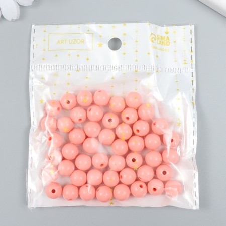 Busins ​​plastic "Coral-pink" glossy set 25 grams d = 1 cm-2