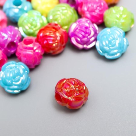 Beads for creativity plastic "rose" pearl set 30 pcs 1.2x1.2 cm-1
