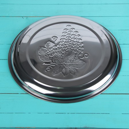 Stainless steel tray “Grape Vine”, 30 × 2 cm-3