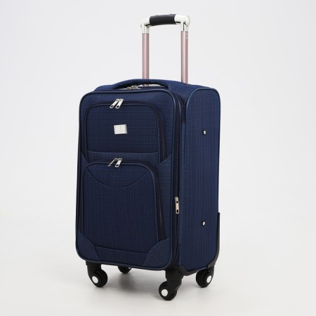 Small suitcase 20 "on lightning, code castle, with extension, blue color
