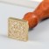 Printing for wax with a wooden handle "openwork flower" 9x2.2x2.2 cm