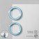 Earrings Metal "Circle" embossed, blue color