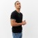 Jumper men's short sleeve Minaku Regular Fit: Black Color, Rr. 48