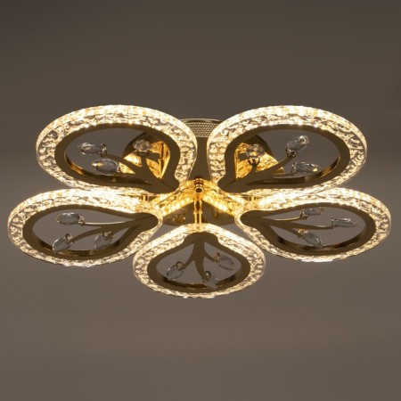 Causteen with PDU 1840/5GD LED 80W 3000-6000k Dimmer chrome gold 51x51x8 cm Bayerluux-4