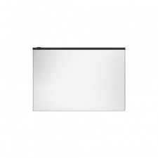 The convert folder on the A5 ZIP-Molniya (289x214 mm), 180 μm, Erichkrause Diamond Total White, with embossing, translucent, white