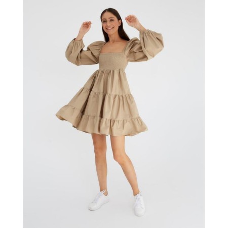 Dress summer female mist size 48-50, beige-4