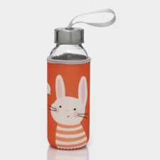A glass bottle in the Bannie case, 300 ml, h = 17 cm