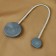 Picking for curtains “Knitted Circle”, on the spring, D = 6/3.5 cm, 23.5 cm, dark gray color