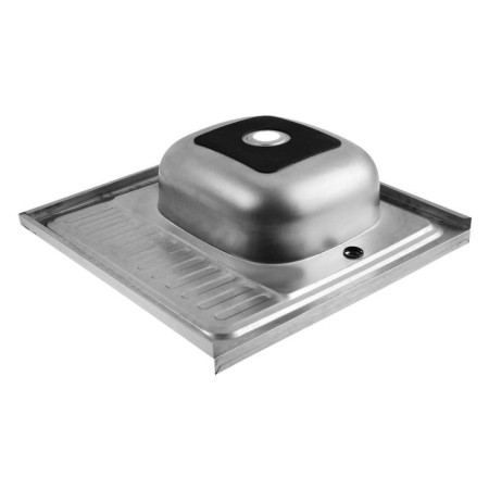 Kitchen sink Mixline 527969, invoice, thickness 0.4 mm, 60x60x16 cm, right, release 1 1/2 "-2