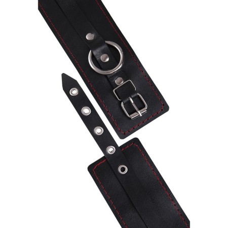 The shackles are single -layer with a contrasting line Pecado BDSM, genuine leather, black-6
