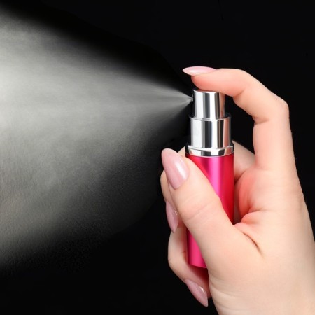 Perfume bottle, with a spray, 10 ml, pink color-16