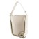 Bag women, genuine leather, beige, 31x10x24 cm
