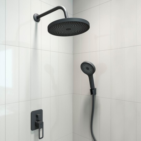 Shower mixer IDDIS SLIDE SLIBL00I67, single -leaf, without watering can, without spout, black-1