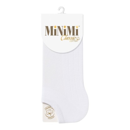 Women's socks mini cotone, size 35-38, Bianco color
