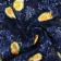 Loskot for needlework, x/b, owls on blue, 100 × 50 cm