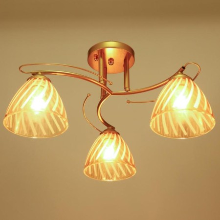 Chandelier 1084/3GD 40W E27 gold 52x52x23 cm Bayerlux-2