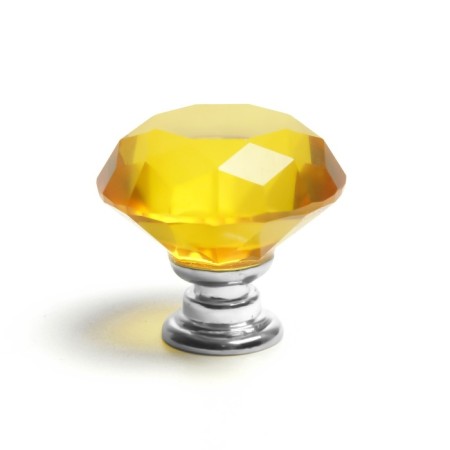 Handle button Cappio, color Gold "Diamond", glass, d = 30 mm