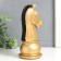 Souvenir Polystone "Chess Figure. Kon" Golden with a black mane of 19.5x10x8 cm