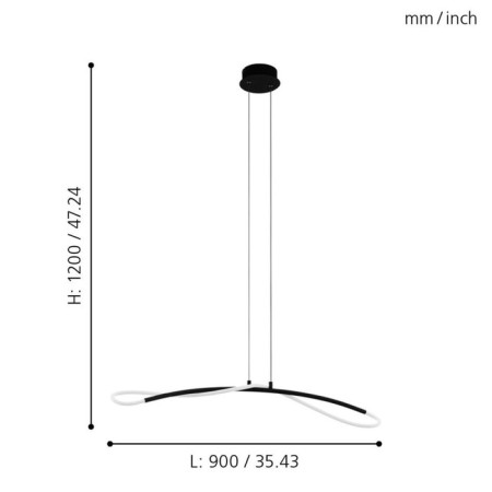 Suspended ceiling lamp (chandelier) Egidonella 20W LED-1
