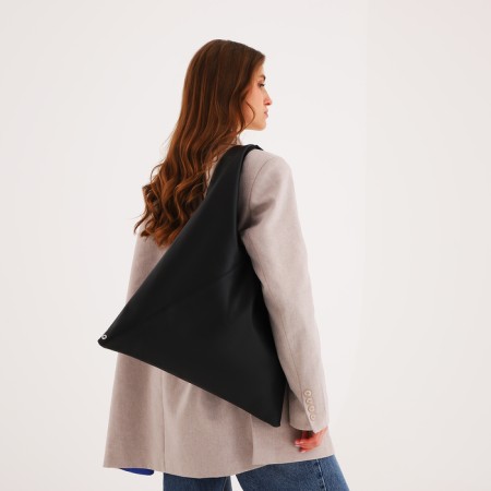 Bag Women's Shoper on the button, black color-5