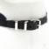 Single-layer leather "luxury", Osh 26-34 cm, OG 36-44 cm, width 1.1 cm, black