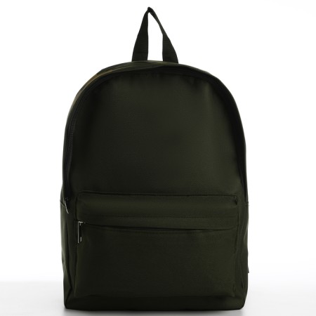 School backpack textile with printing on the upper part, 38x29x11 cm, green color-3