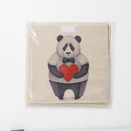 Stellyer box for storage with a lid "Panda in love", 30 × 30 × 28.5 cm-5