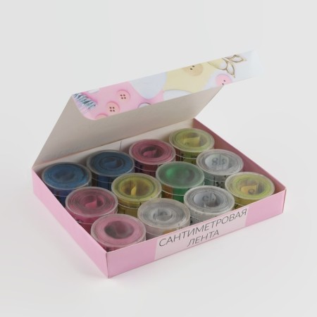 Portnovskaya centimeter tape, in the case, 1.7 × 150 cm (cm/inch), mix color-12