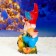 Garden figure "Dwarf with a hedgehog Small" 18x15x38cm