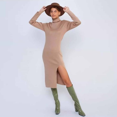 Women's dress, beige color, size 48-50 (One size)