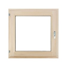 Window, 50 × 50cm, single -chamber double -glazed window, with a seal, from linden