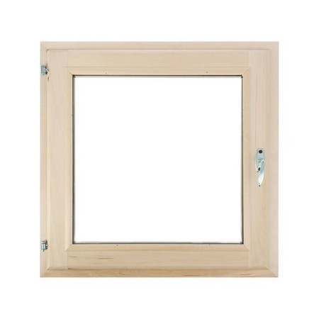 Window, 50 × 50cm, single -chamber double -glazed window, with a seal, from linden