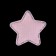 Application with sequins "Star", 3.7 × 3.7 cm, 10 pcs, pink color