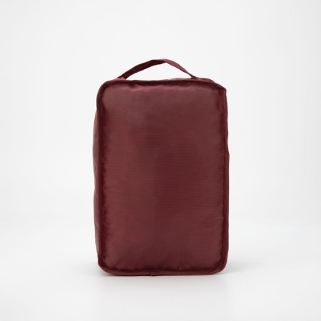 Cosmetic bag with lightning, burgundy color-1