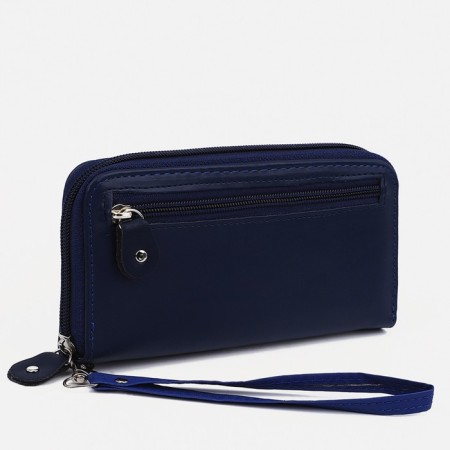 Women's wallet with lightning, blue color-1