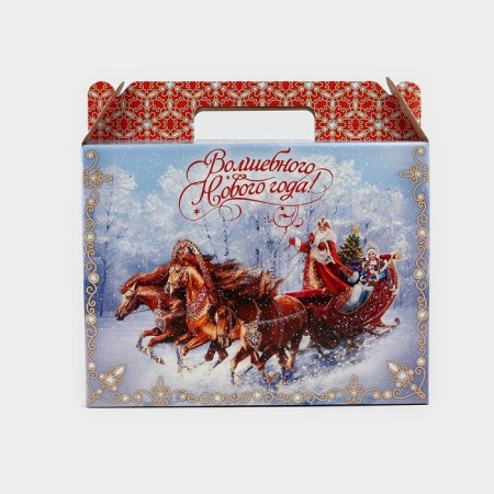 Box a gift New Year's folding “Magic New Year”, 33.7 x 25.7 x 7.9 cm, New Year-2