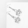 Emall Earrings "Spiders", black-red color in black silver