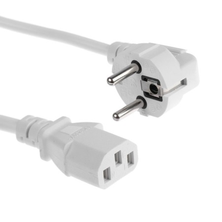 Power cable Luazon KDGN-005, SCHUKO-C13, 10 A, 1.5 m, 3 residential, white
