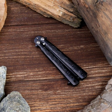 Bow Knife "Dragon" 17.5cm, blade 69mm/1mm, black-2