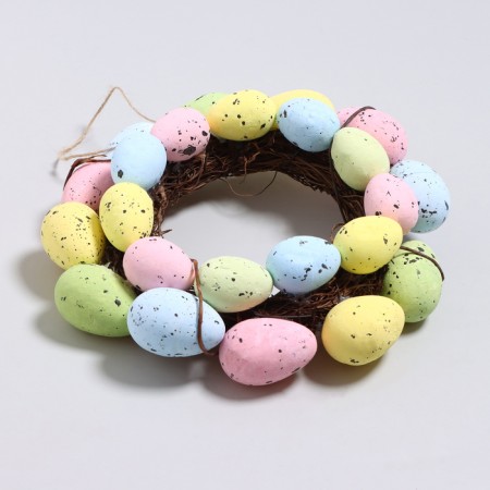 Easter decor "Wreath of bright eggs" 21 × 21 × 5 cm-2