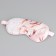 Silk mask for sleeping "marble", 20 x 9 cm, white color