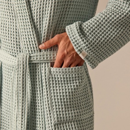 Wafel bathrobe male SL Home: BOHO "Azzura", size XL, 100% cotton, 280 g/m2-6