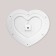 Wall mirror "Heart", 41x35 cm, white with gold