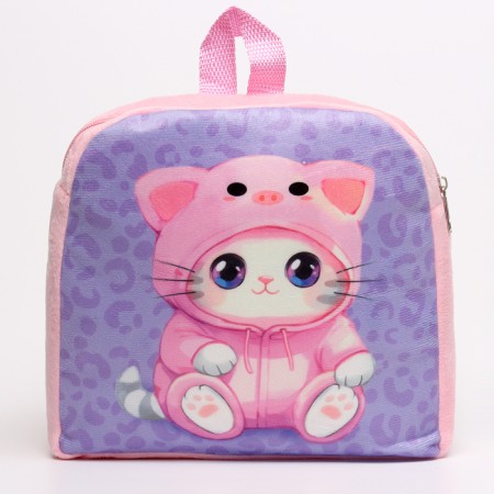 Baby backpack for a girl "Cat in a suit"-1