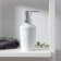 Disator for liquid soap Tule, 350 ml, d = 7.7 cm, h = 16.7 cm, the color is light gray