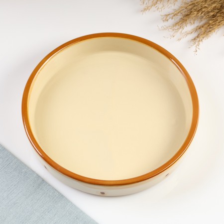 Crystal dish 0.5l / 20x3.5cm, caramel-3